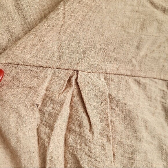 Mia Noura Sequin Leaves Embroidered Button Down Blouse Oversize Made in Turkey - Picture 8 of 9